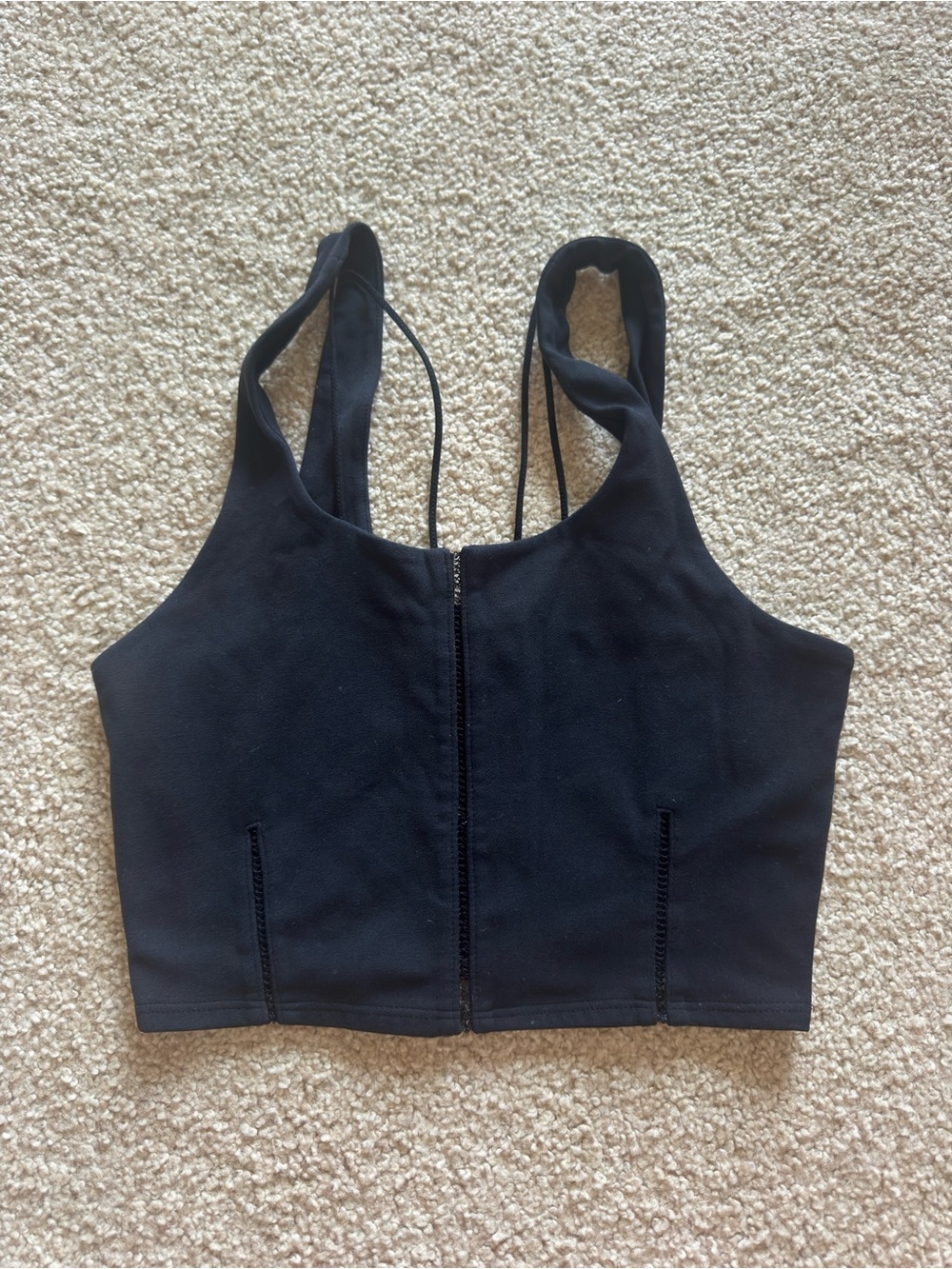 Nike Black Cropped Tank Top